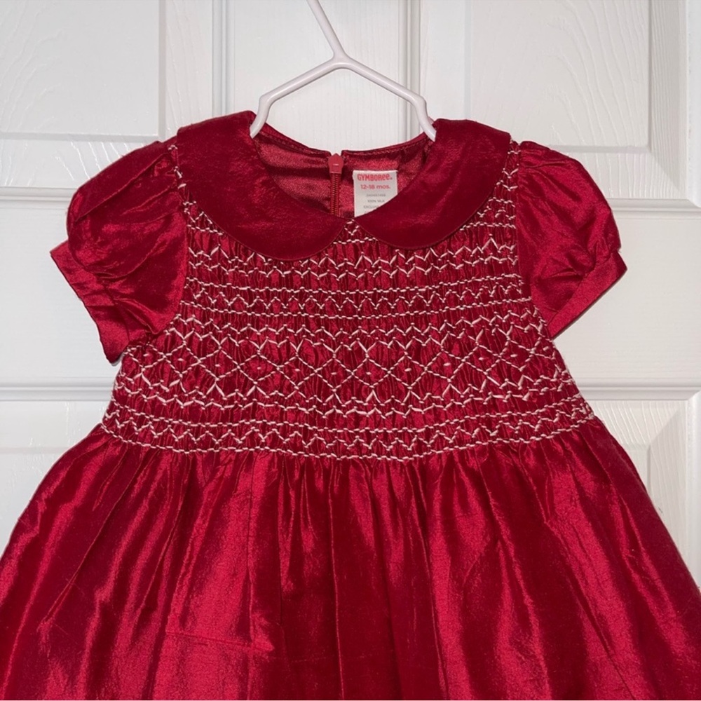 Gymboree Red Smocked Holiday Dress